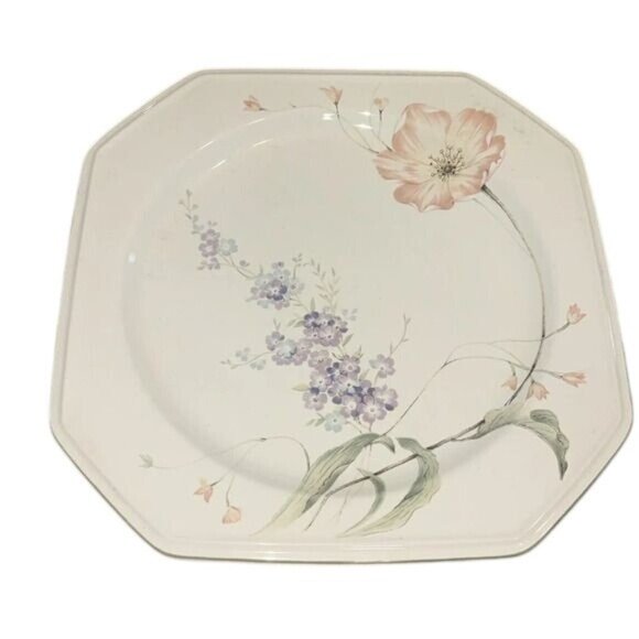Mikasa Continental Amsterdam Floral Square Dinner Plate 10.5" - Picture 1 of 4